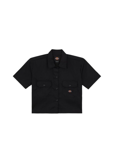 Dickies Work Shirt Cropped Ss W Kadın Gömlek Siyah