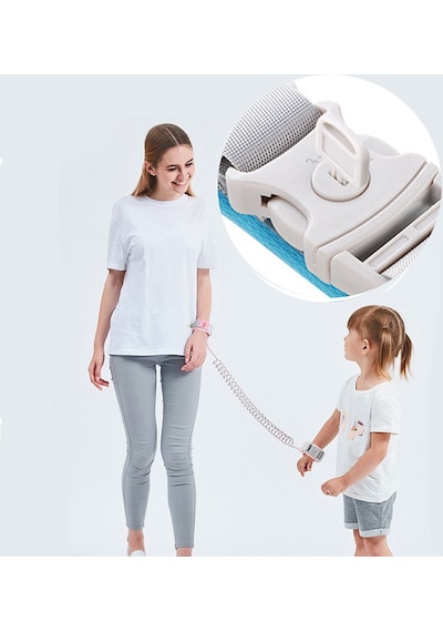 Evokids Extra Kilitli Güvenlik Bilekliği - (Çelik Uçlu) - Turuncu Çok Renkli