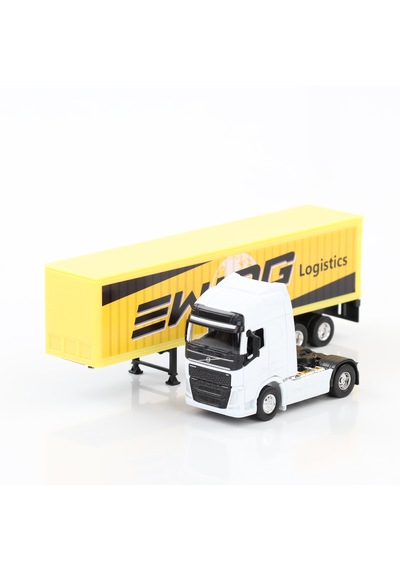 Welly 1:64 Ölçek Metal Kafalı Volvo Dorseli Tır 30 Cm Beyaz