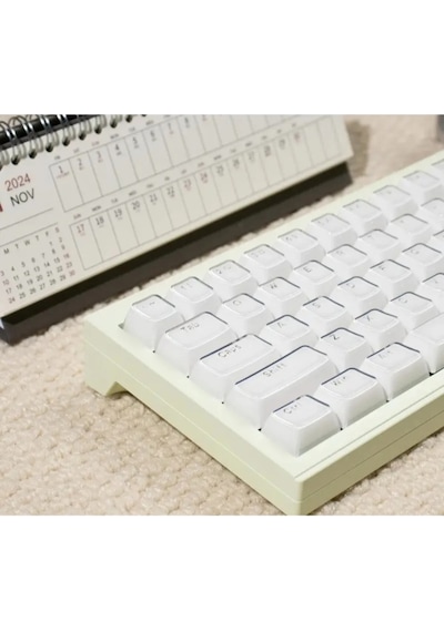 Mekanik Klavye Crystal Jelly Keycap -136 Tuşlu Yarı Saydam  Rgb Tuş Takımı Beyaz