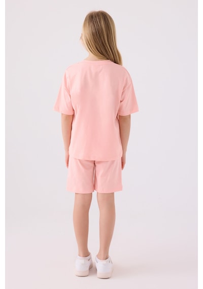 U.S. Polo Assn. U.s. Polo Assn Kız Çocuk Pembe Bermuda Takım Us1848-c-v31 Pembe