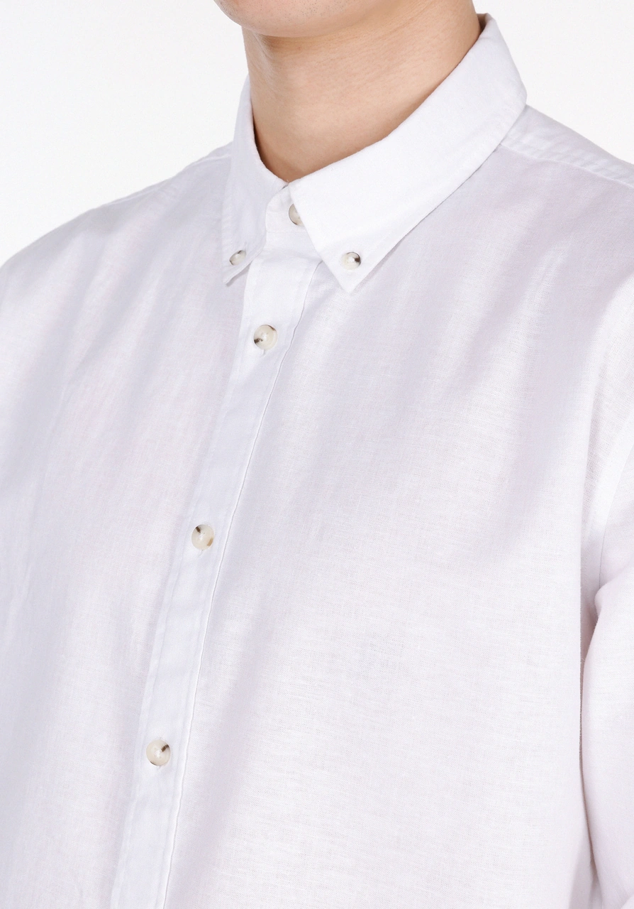 Colin's Colins Regular Fit Shirt Neck Düz Erkek Beyaz Uzun Kol Gömlek Cl1074489 Q1.v1 Wht Beyaz