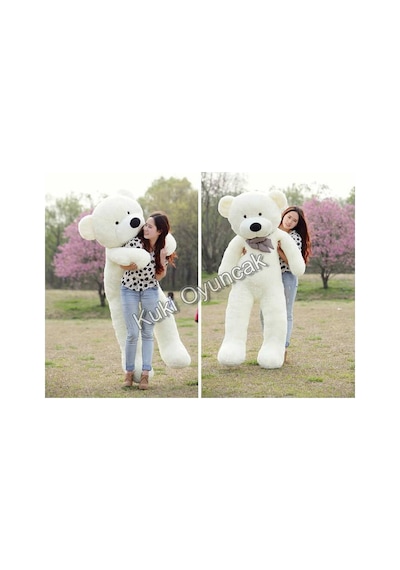 Kuki Oyuncak 160 CM Dev Beyaz Peluş Ayıcık
