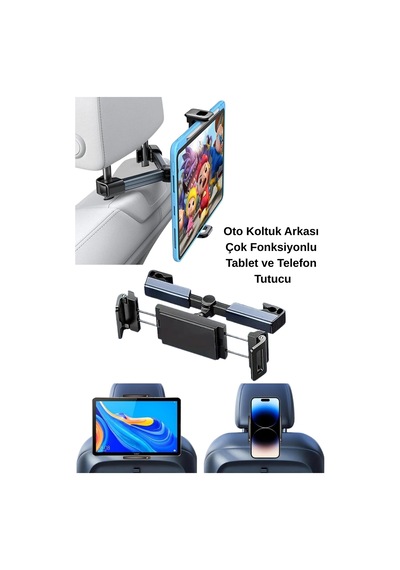 Siolanzi Koltuk Arkası Ayarlanabilir Telefon Tablet Tutucu Siyah