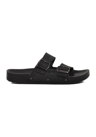 Pierre Cardin Pc-7241 Siyah Nubuk Çift Bantlı Erkek Terlik 001