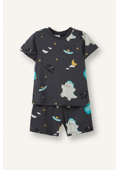 Defacto Desenli 2li Antrasit Pijama Takımı Erkek Bebek H8216a526hsar148 Antrasit-ar148