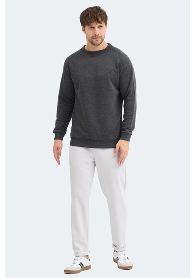 Slazenger Nadav Erkek Koyu Gri Sweatshırt Koyu Gri
