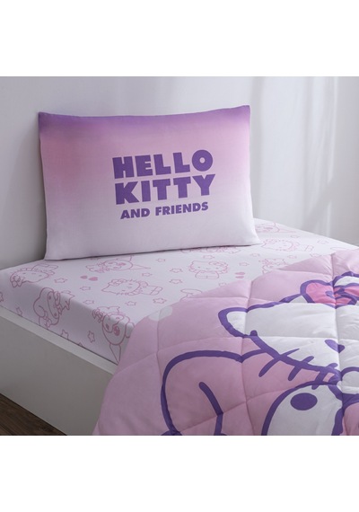 Taç Lisanslı Hello Kitty & Friends Tek Kişilik Pamuk Yorgan Seti 000000001000051513 Çok Renkli