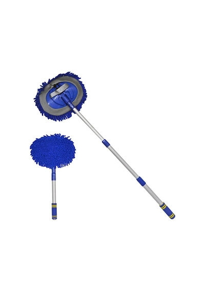 Carub Oto Yıkama Fırçası Mop Saplı Profesyonel Mavi 90cm Br0922583