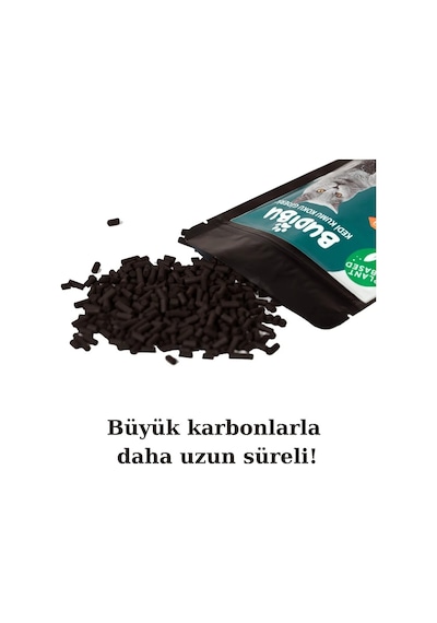Budibu Aktif Karbonlu Kedi Kumu Koku Giderici 300 G