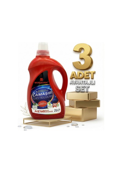 Worldchem Çamaşır Detarjanı Sıvı Renkliler 3x2 Lt 2 L