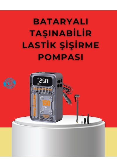 Tek Hızlı Şişirme Güçlü Motorlu 150 Psı Araba Lastik Pompası Najmaddin