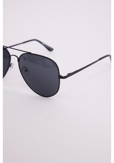 Unisex Oval Damla Model Çerçeveli Siyah Uv 400 Korumalı Güneş Gözlüğü-51231 Çok Renkli