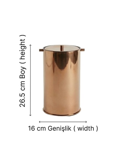 Kobos Nova Çöp Kovası 5l Parlak Bakır Kbw-908rs