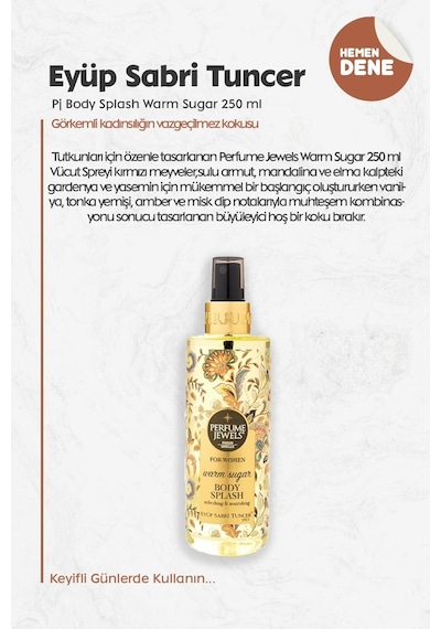 Eyüp Sabri Tuncer Warm Sugar Vücut Spreyi  250 ML