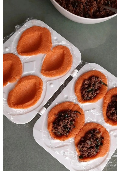 4'lü Pratik İçli Köfte Kalıbı Kolay Şekillendirme Plastik Beyaz Diğer