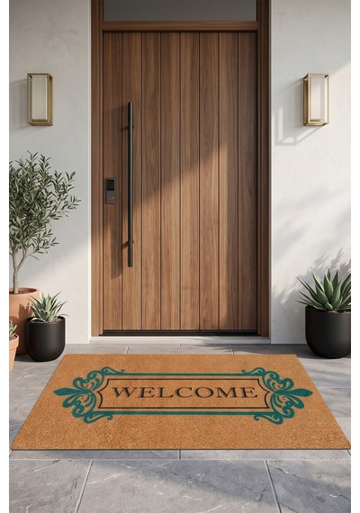 Villadia Home Textile Kapı Önü Paspası Kaymaz Taban Dekoratif Paspas Ev Giriş Antre İç Ve Dış Mekan Paspası 45x70 Cm 21ypycoco