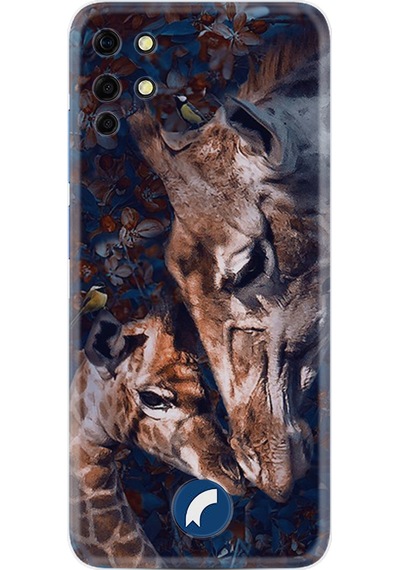 Reeder S19 Max Kılıf Resimli Desenli Baskılı Silikon Flowers Giraffe 1338