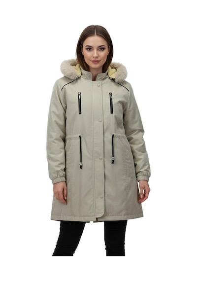 Baglan Kadın Kapüşonlu İçi Peluş Mont Bgl-st05028 Taş