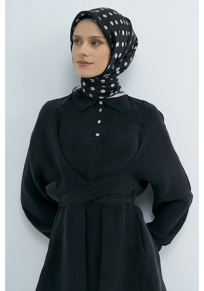Armine Saf İpek Sura Eşarp-2026 İlkbahar-yaz- 95440d Siyah-taş