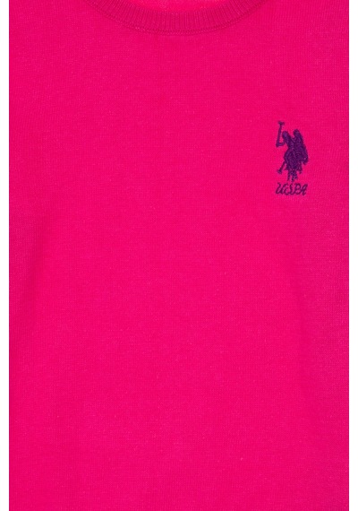 U.S. Polo Assn. Kız Çocuk Menekşe Bisiklet Yaka Basic Kazak 50288945-VR037