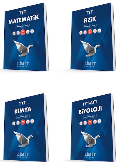 Limit Kurumsal Tyt Matematik + Fizik + Kimya + Biyoloji Konu Anlatım Föyleri Seti 4 Kitap