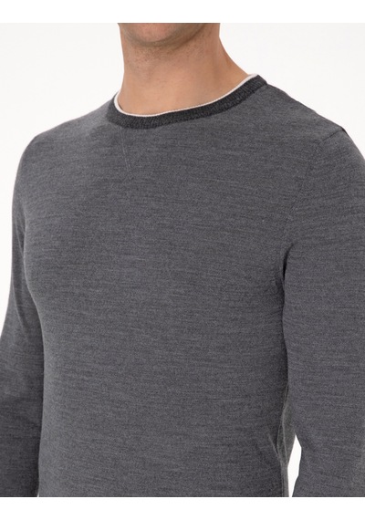 Pierre Cardin Erkek Açık Gri Melanj Kazak /triko 50315712-vr091 Açık Gri Melanj