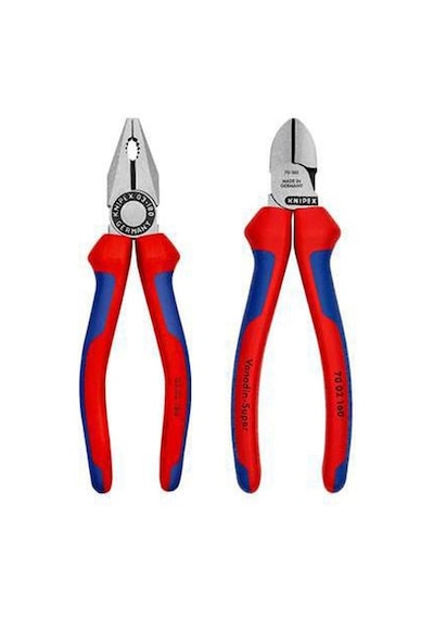 Knipex 2'li Set Kombine Pense 180 Mm Yan Keski 160 Mm