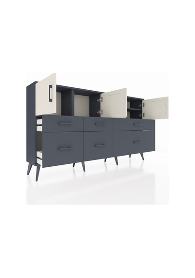Arges Konsol 4 Raflı 6 Çekmeceli 4 Kapaklı 176x30x99 Antrasit-aytaşı/antrasit Aytası/antrasıt - Antrasıt Arges Konsol 4 Raflı 6 Çekmeceli 4 Kapaklı 176x30x99 Antrasit-aytaşı/antrasit Aytası/antrasıt - Antrasıt