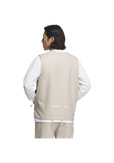 Adidas National Geographic Vest Erkek Outdoor Su Tutmaz Yelek Il8993 Krem 001