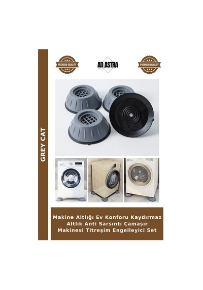 Makine Altlığı Ev Konforu Kaydırmaz Altlık Anti Sarsıntı Çamaşır Makinesi Titreşim Engelleyici Set