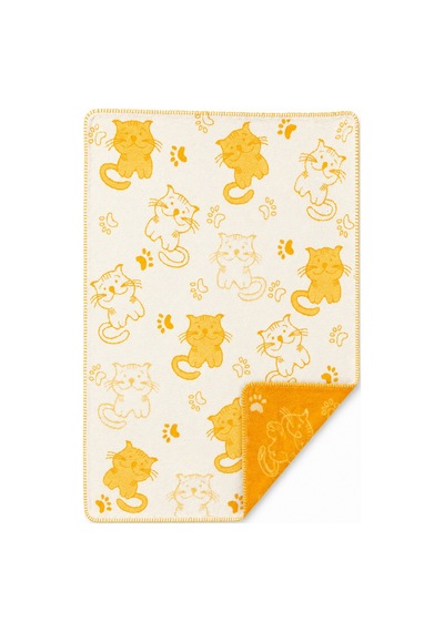 Pamuklu Kedi Desenli Yumuşak Bebek Battaniyesi Renkli