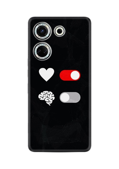 Tecno Camon 20 Kılıf Silikon Desen Özel Seri Love Brain 1722