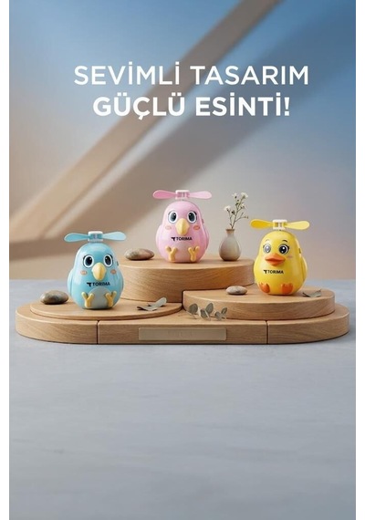 Premium Şarjlı El Vantilatörü F31 Pembe Yetişkinler Çocuklar Modern