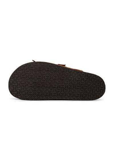 Tamer Tanca Kadın Hakiki Deri Kahverengi Düz Terlik 1184 335 Bn Trlk Y26 Sıgaro Suet