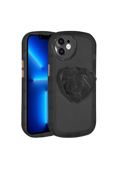Apple Uyumlu iPhone 11 Kılıf Kamera Korumalı Pop Soketli Renkli Zore Ofro Kapak Siyah