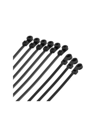 Delikli Vida Kablo Bağı Plastik Kelepçe 100'lü Paket - Siyah, 3.6x150mm 0.45 - Beyaz - Düz - 100m