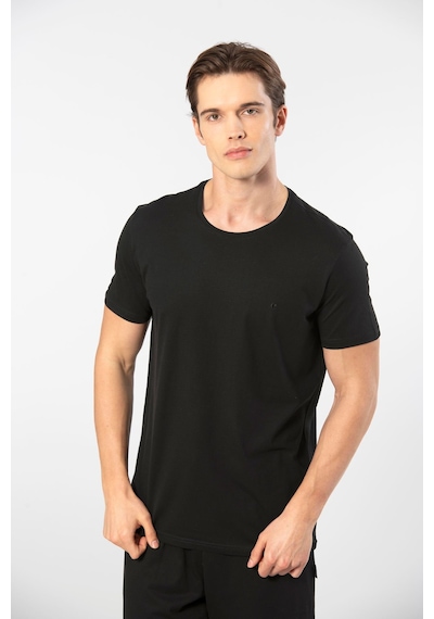 Cacharel Erkek Bisiklet Yaka T-shirt 2169/siyah Siyah