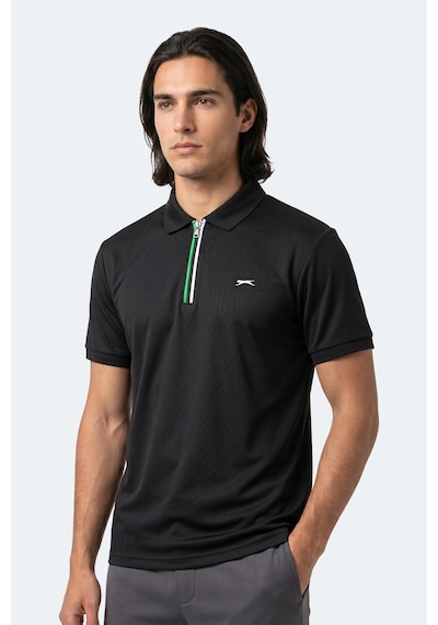 Slazenger Kenshın Erkek Polo Yaka Siyah Tişört