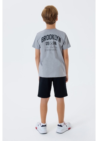 U.s. Polo Assn. Erkek Çocuk Gri Bermuda Takım Us2427-c-v2 Gri