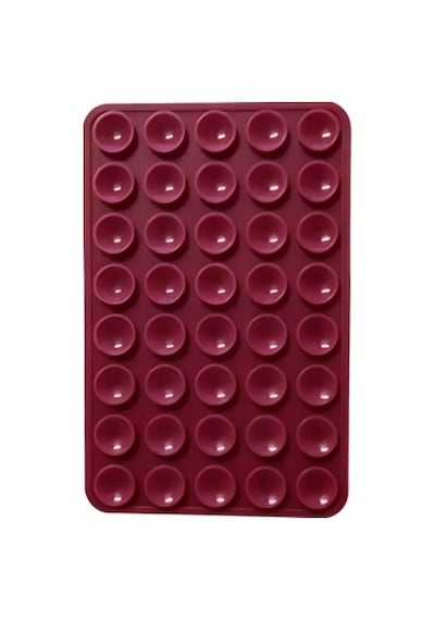 Lexroo Kare Öpücüklü Çift Taraflı Silikon Tutucu 5,50cm X 8cm - Mürdüm