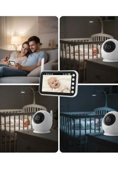 4.5 İnç Ekranlı Gece Görüşlü Bebek Kamerası Ve Monitörü 34648524