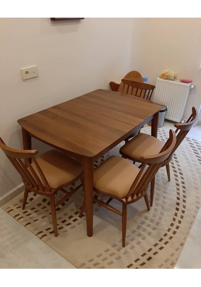 Masifart Retro Yemek Masası ve Sandalye Takımı