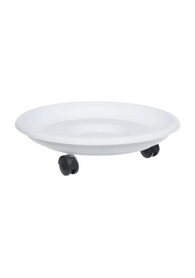 Omnipazar So-tt02 Tekerlekli Saksı Tabağı No 2 Beyaz