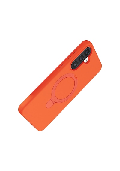 Samsung Uyumlu Galaxy A26 Regal Magsafe Standlı Kapak - Turuncu Renkli