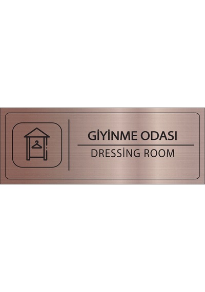 Mayeka Giyinme Odası İsimlik Bronz Metal Kapı İsimliği Levhası Yönlendirme Tabelası