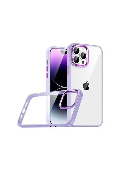 Zeyline Apple Uyumlu iPhone 14 Pro Max Zore Flora Kapak-lila