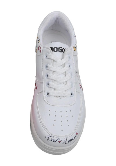 Dogo Cat Lovers Beyaz Kadın Sneaker Beyaz