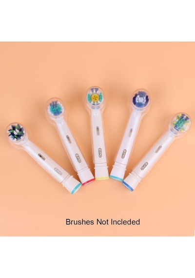 Oral-b Uyumlu Şarjlı Diş Fırçası Ve Elektrikli Diş Fırçası Başlıkları Için Koruma Kapağı 6 Adet