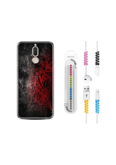 Huawei Mate 10 Lite Kılıf Kablo Koruyuculu Color Wolf 1704